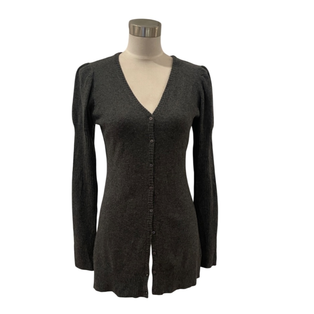 Gray 100% cashmere cardigan sweater tunic by Runway Never worn M